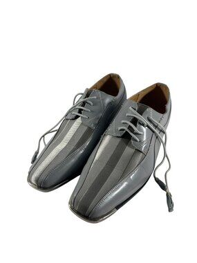 Expressions Size 11 Mens Dress Tuxedo Shoe Gray Lace Up Oxford 4925 Metal Tip